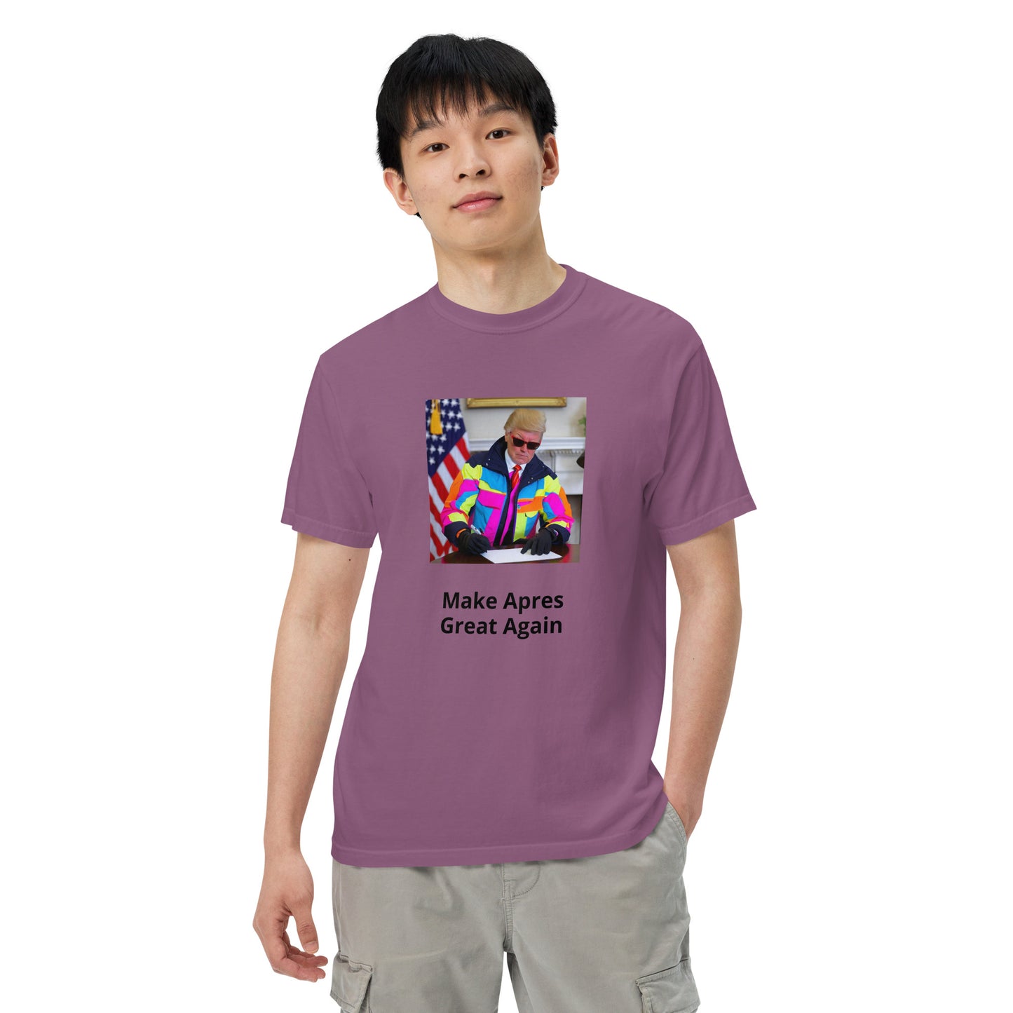 Make Apres Great Again Men’s garment-dyed heavyweight t-shirt