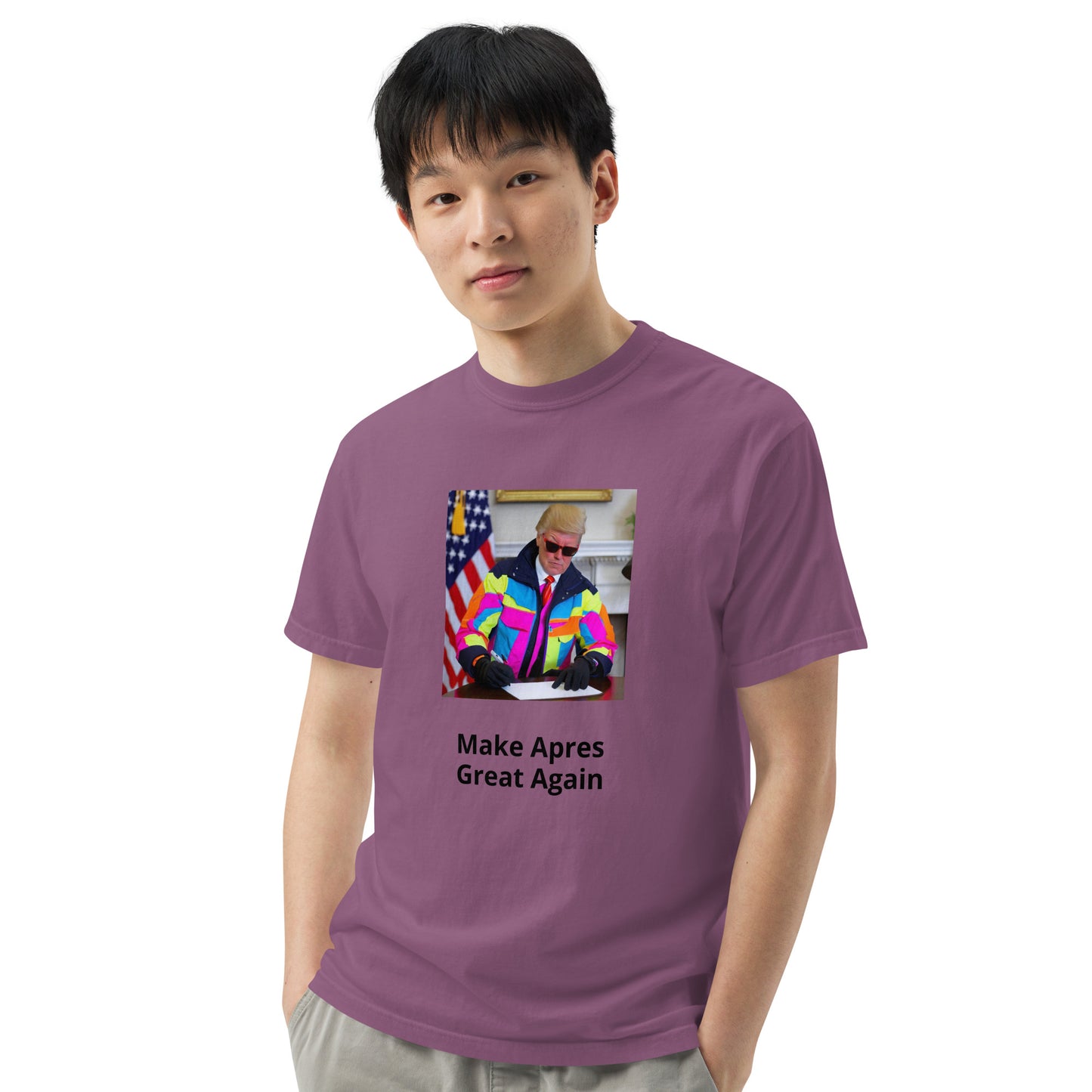 Make Apres Great Again Men’s garment-dyed heavyweight t-shirt
