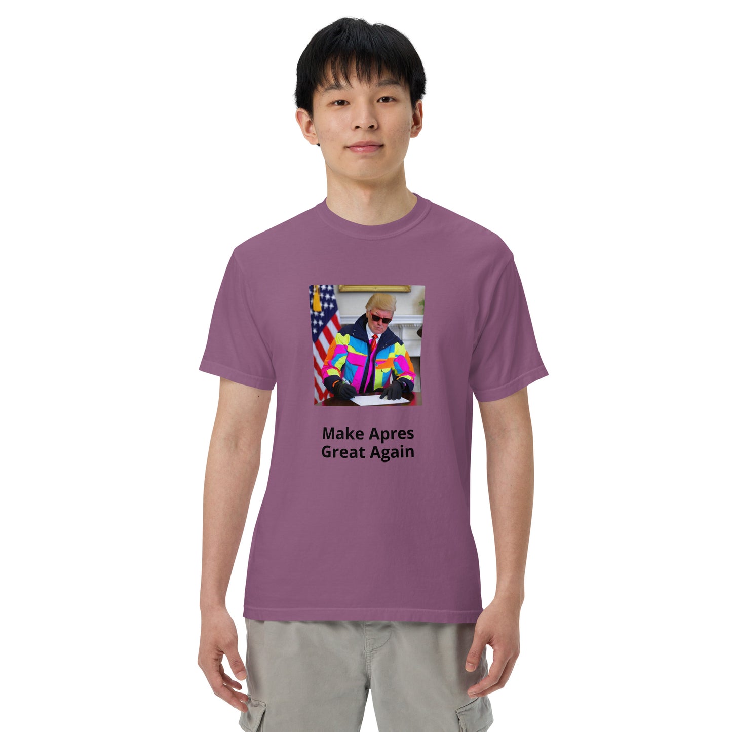 Make Apres Great Again Men’s garment-dyed heavyweight t-shirt