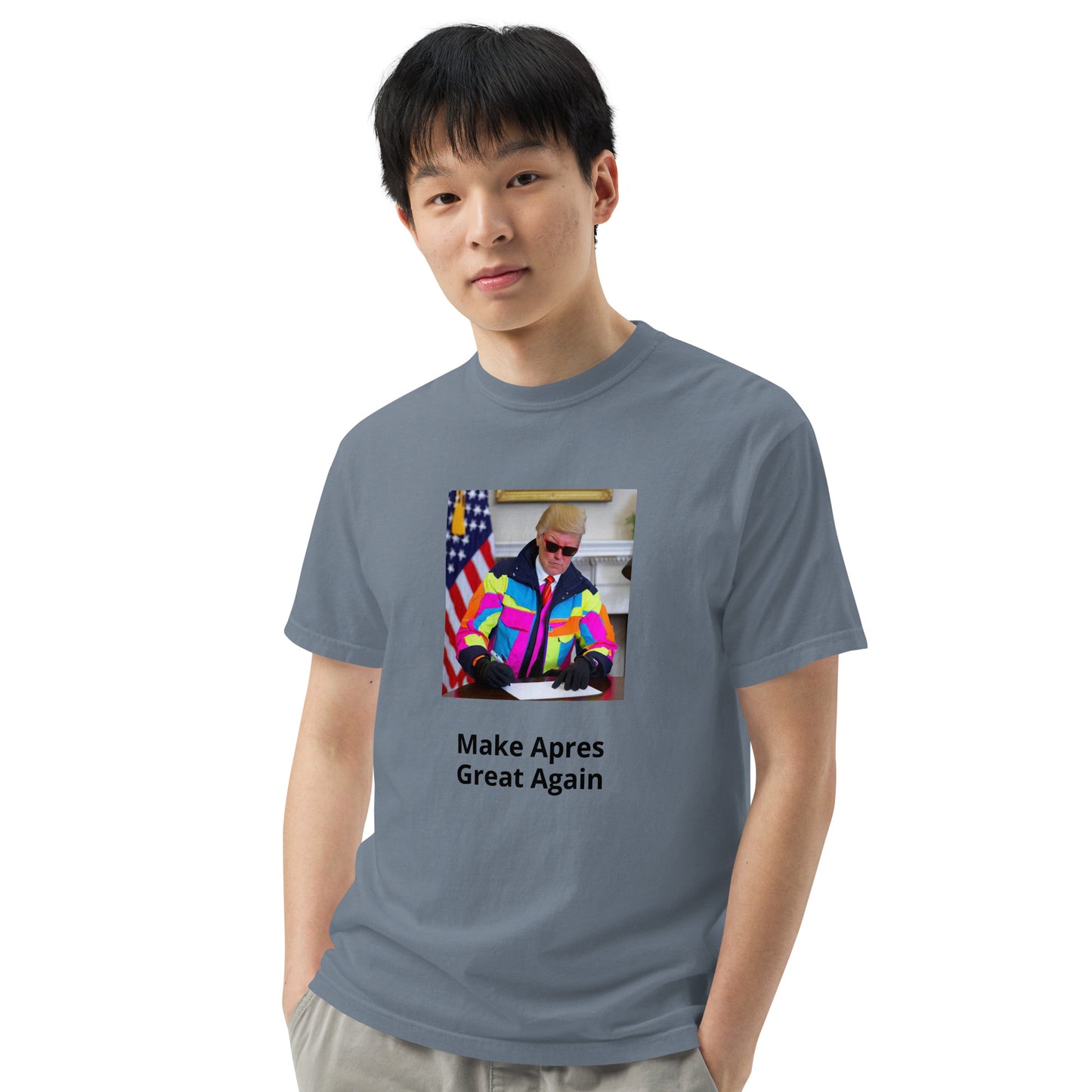 Make Apres Great Again Men’s garment-dyed heavyweight t-shirt
