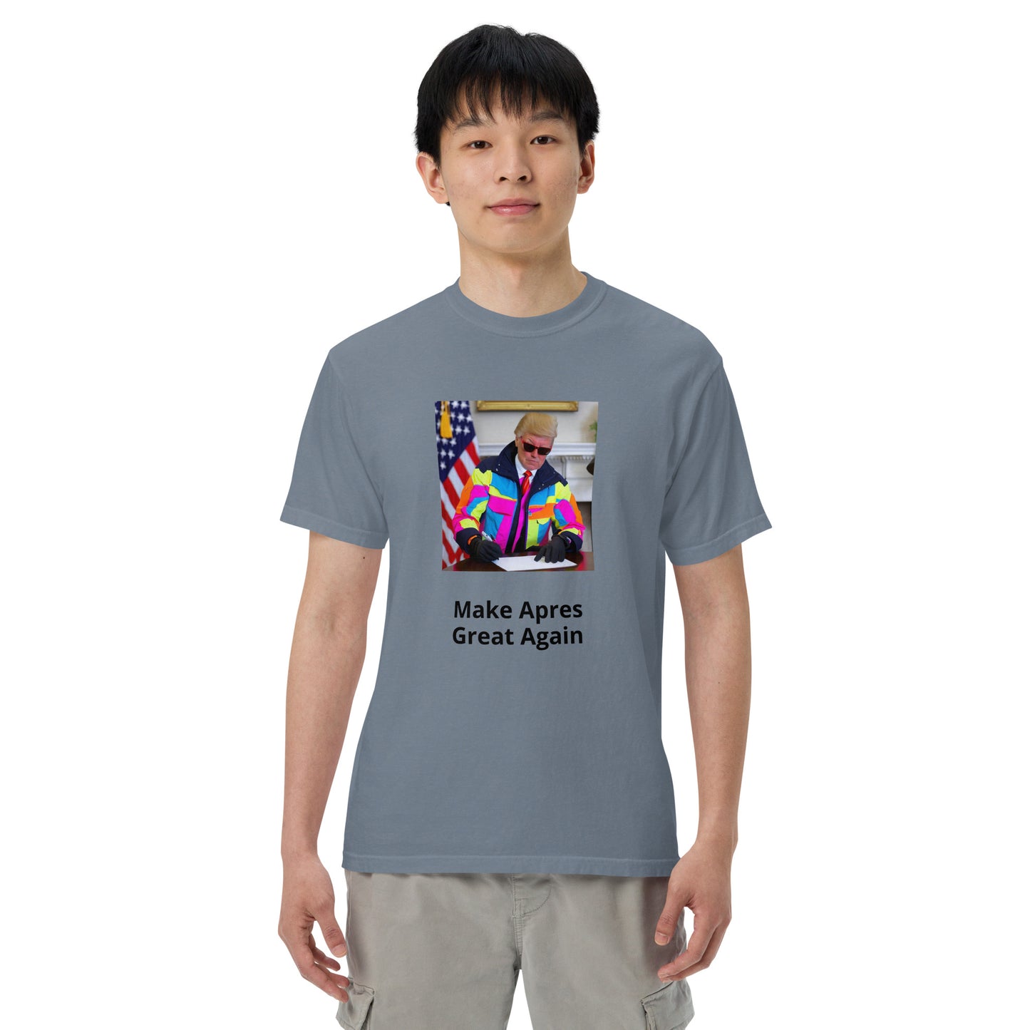 Make Apres Great Again Men’s garment-dyed heavyweight t-shirt