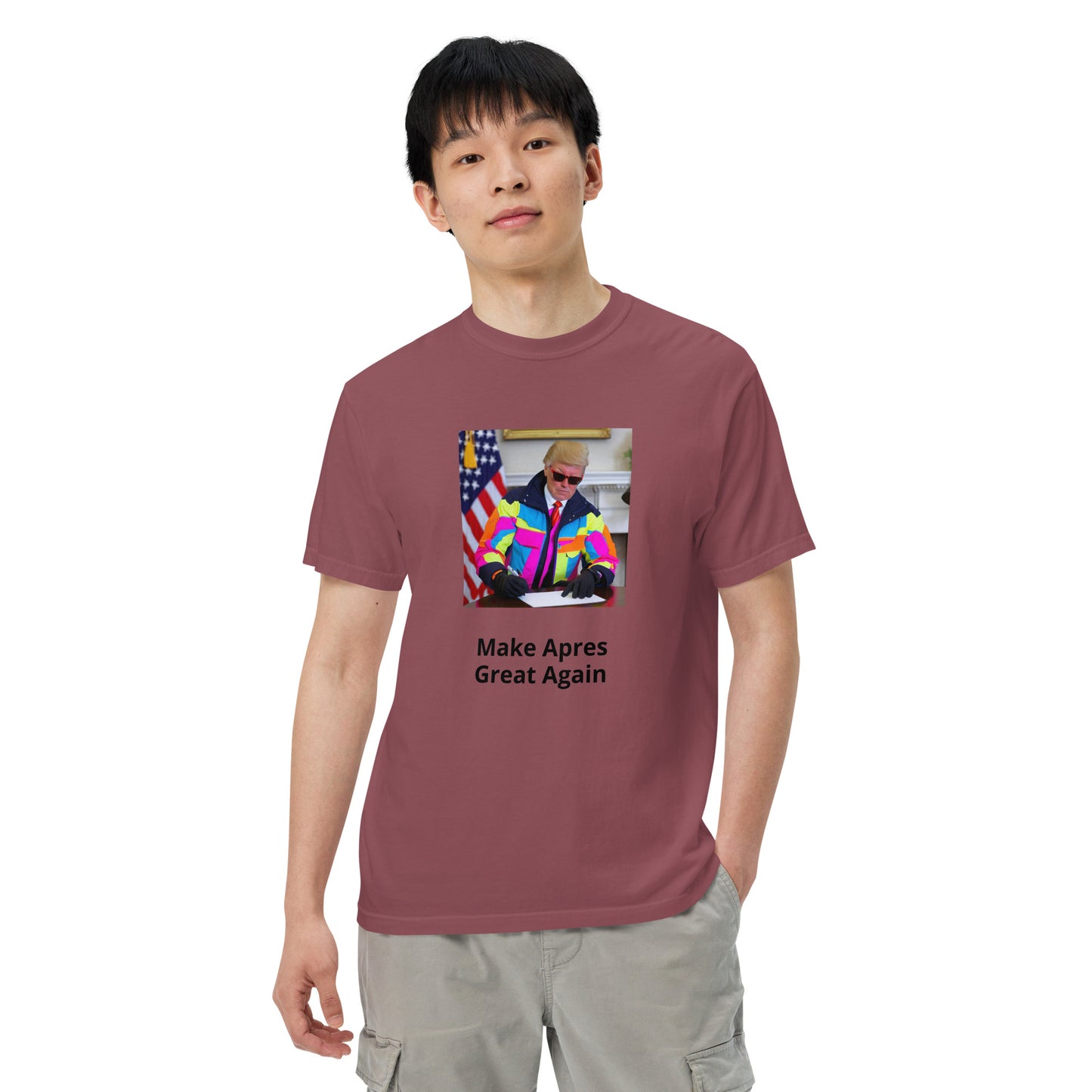 Make Apres Great Again Men’s garment-dyed heavyweight t-shirt