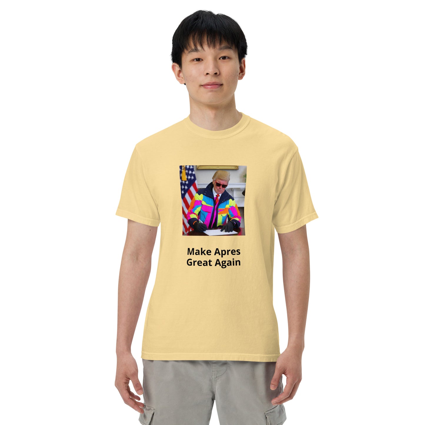 Make Apres Great Again Men’s garment-dyed heavyweight t-shirt