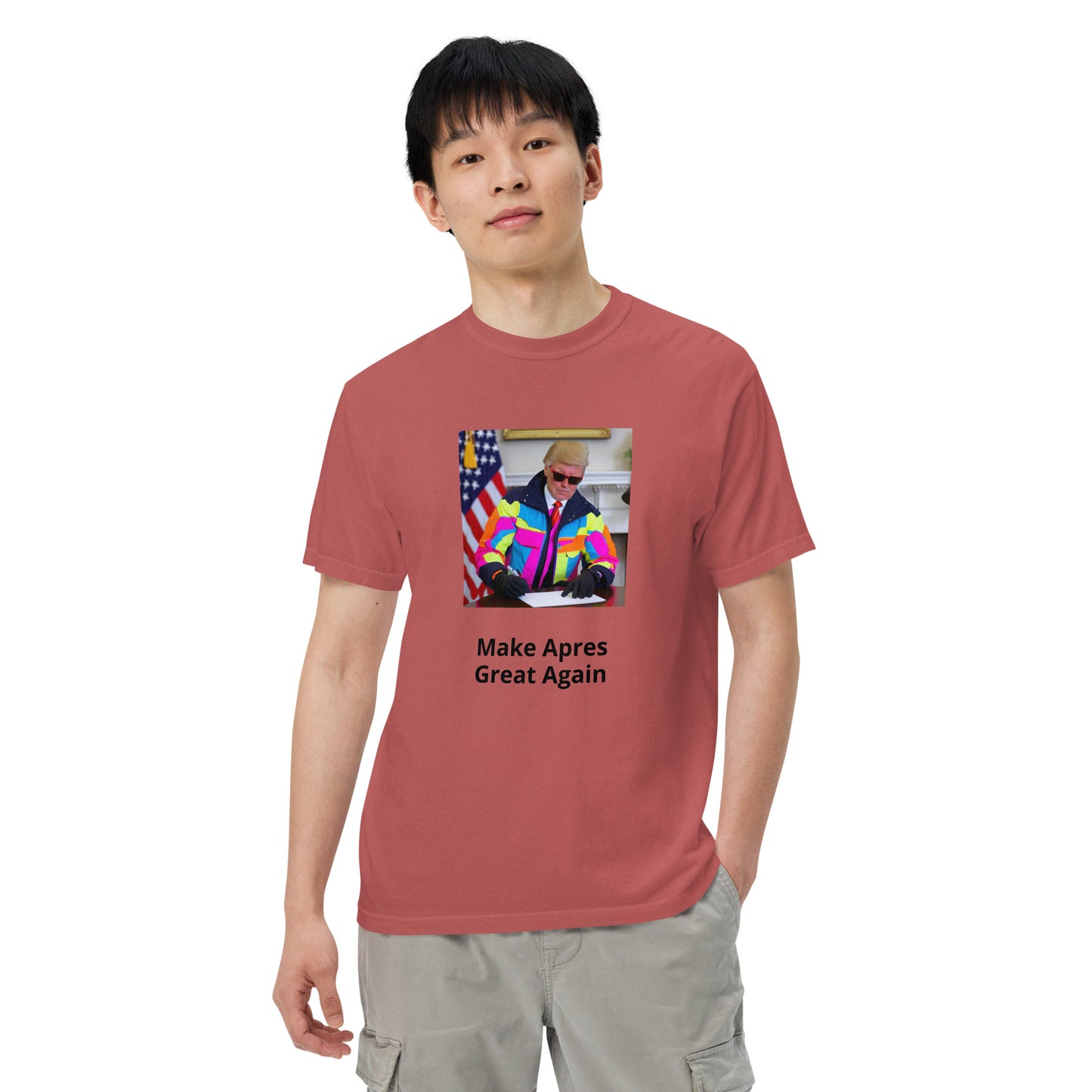 Make Apres Great Again Men’s garment-dyed heavyweight t-shirt