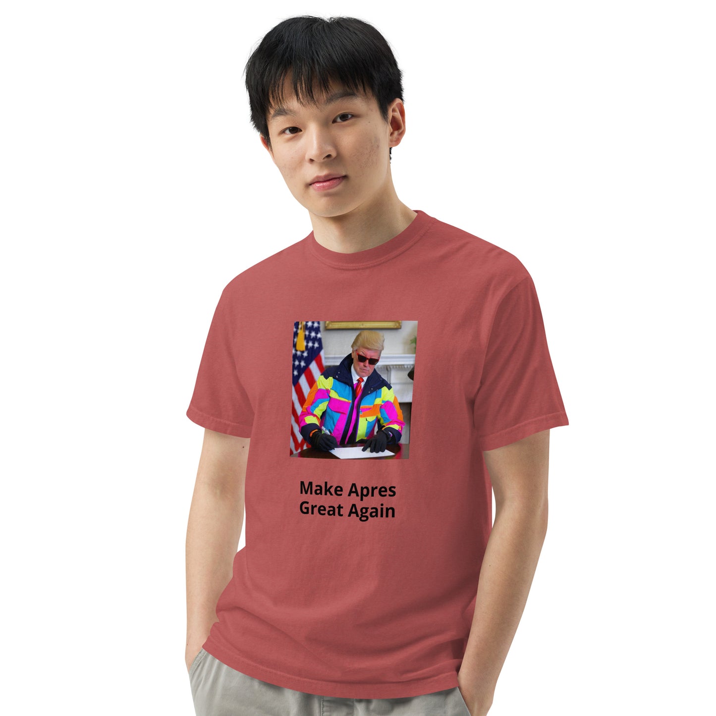 Make Apres Great Again Men’s garment-dyed heavyweight t-shirt