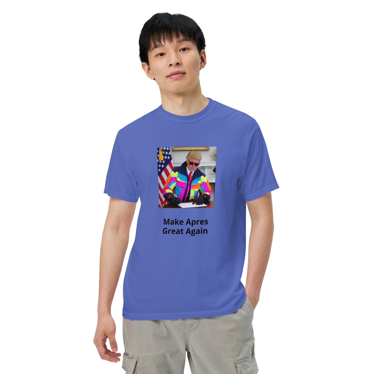 Make Apres Great Again Men’s garment-dyed heavyweight t-shirt