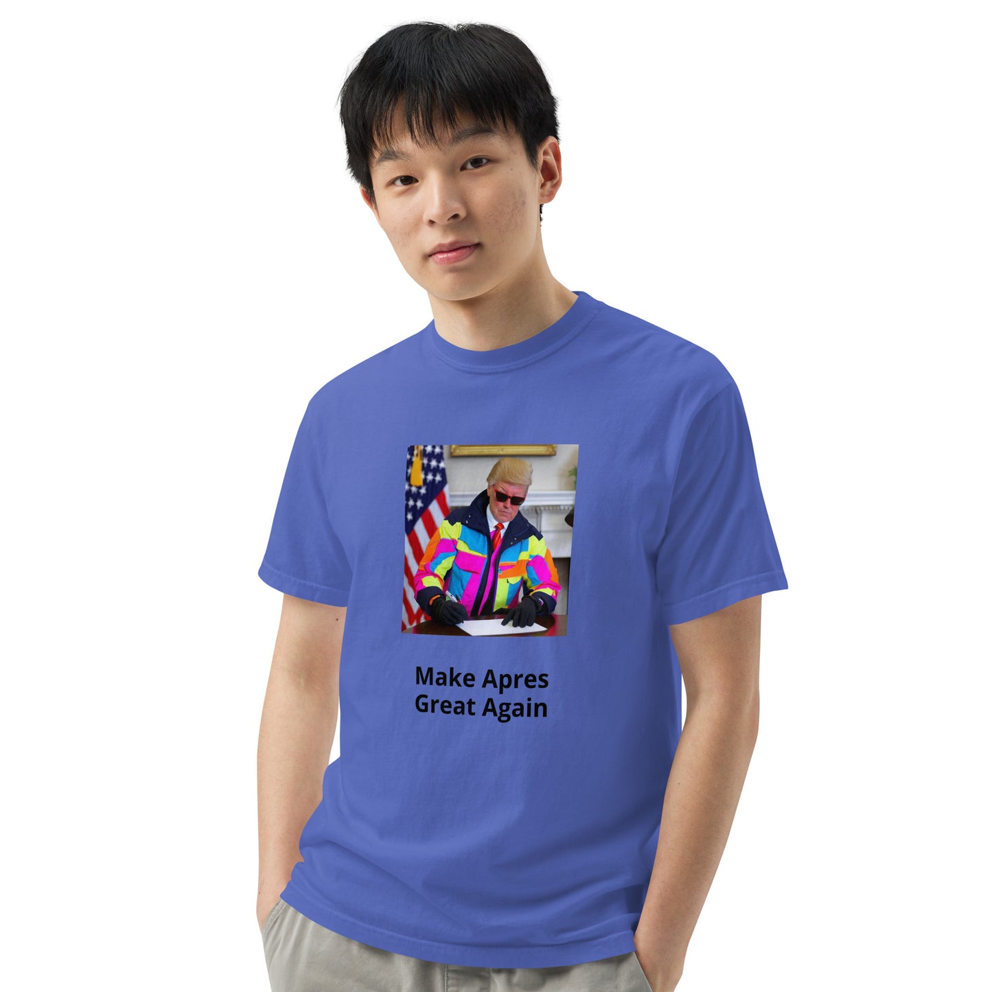 Make Apres Great Again Men’s garment-dyed heavyweight t-shirt