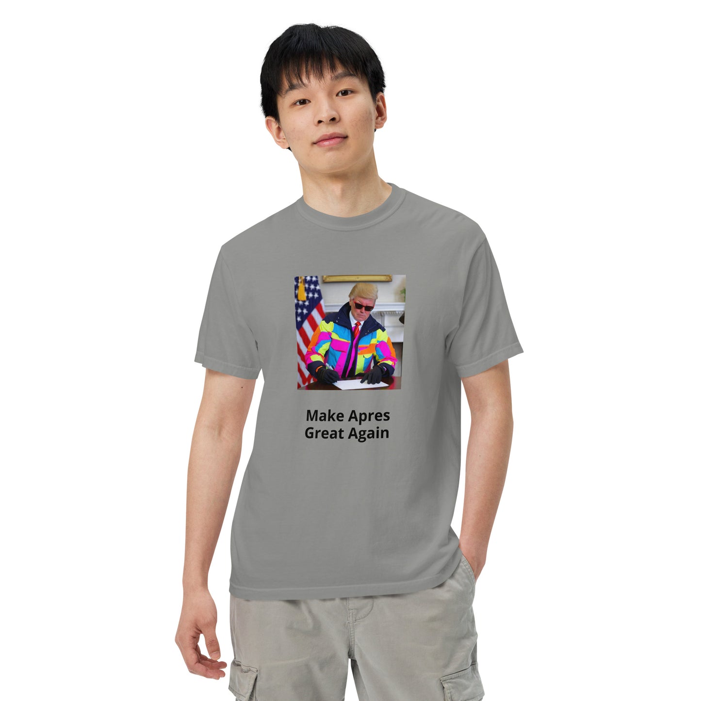 Make Apres Great Again Men’s garment-dyed heavyweight t-shirt