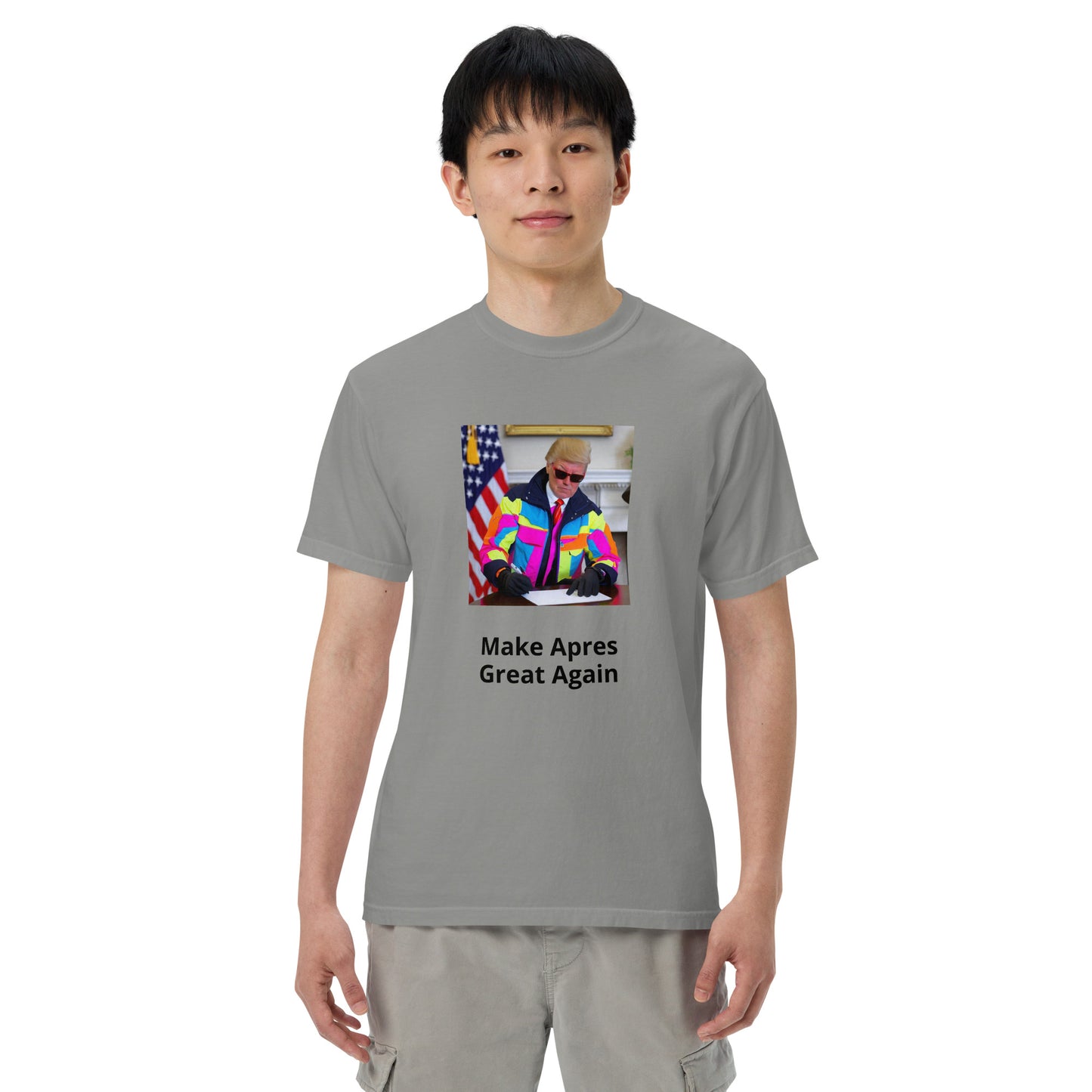 Make Apres Great Again Men’s garment-dyed heavyweight t-shirt