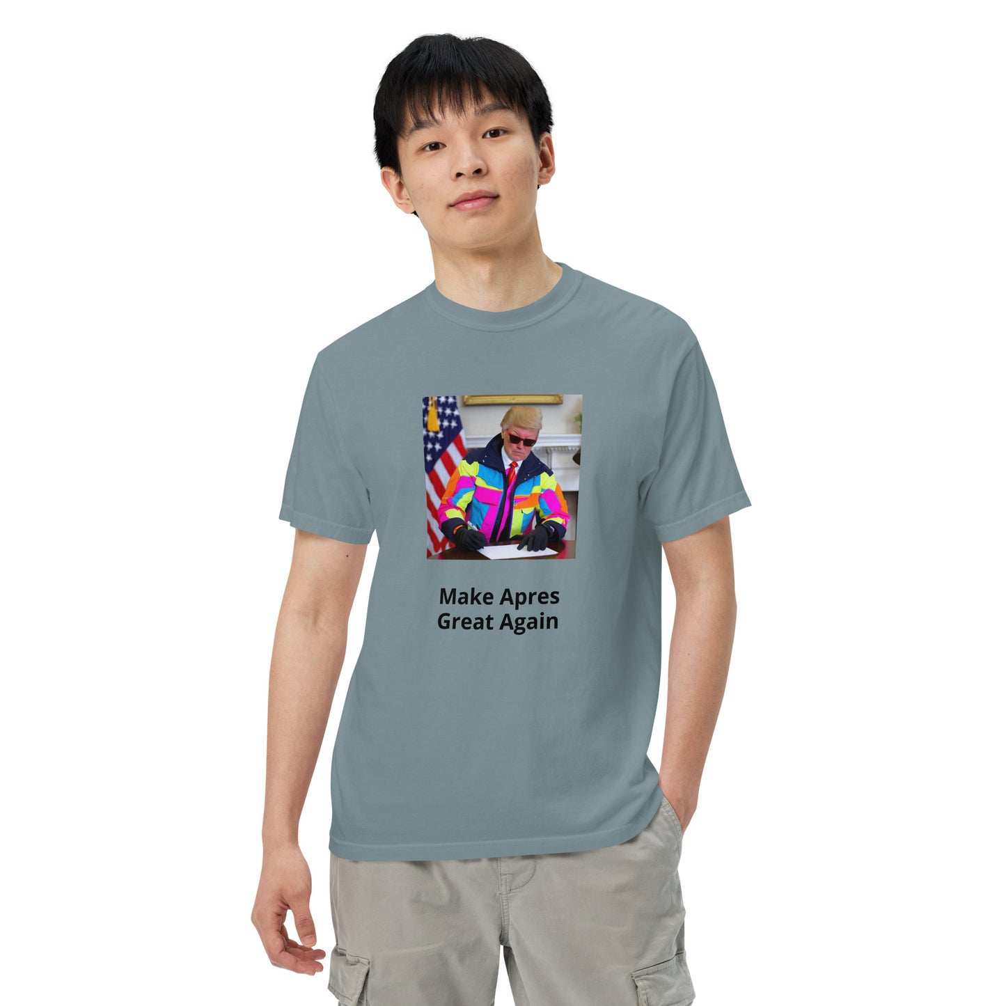 Make Apres Great Again Men’s garment-dyed heavyweight t-shirt
