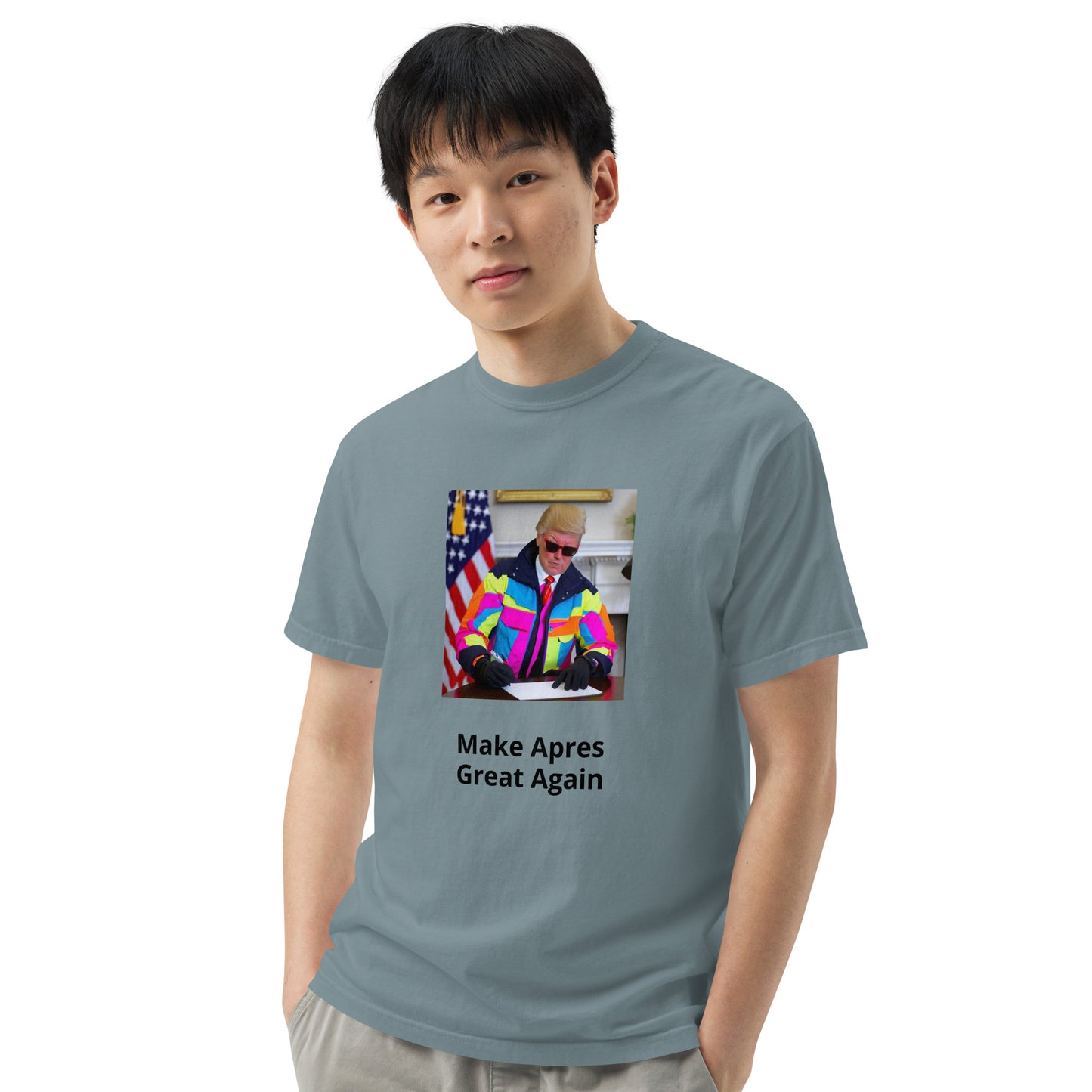 Make Apres Great Again Men’s garment-dyed heavyweight t-shirt
