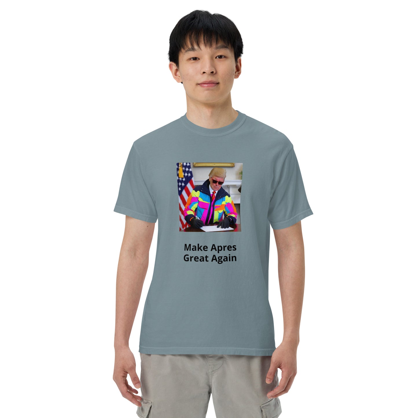 Make Apres Great Again Men’s garment-dyed heavyweight t-shirt