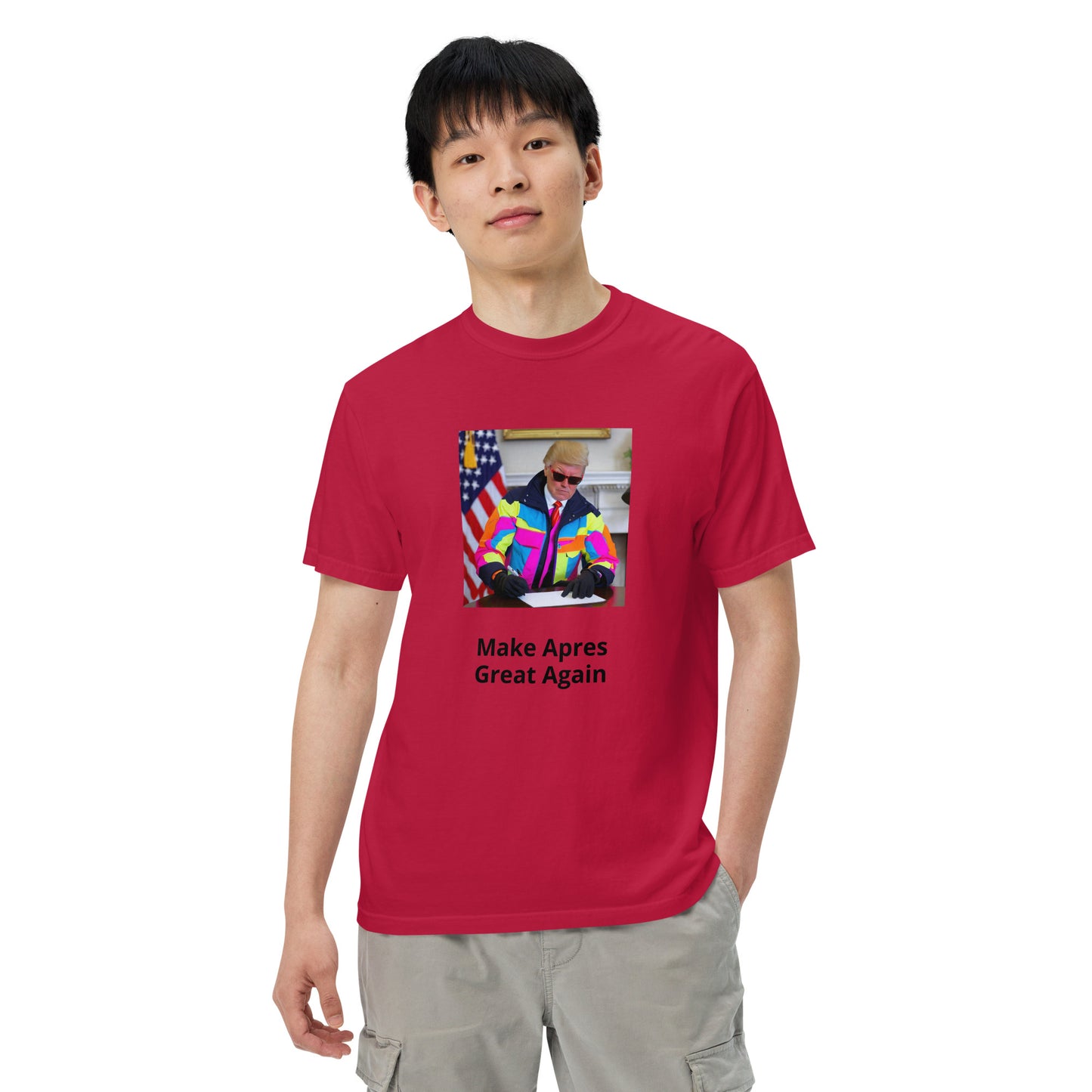 Make Apres Great Again Men’s garment-dyed heavyweight t-shirt