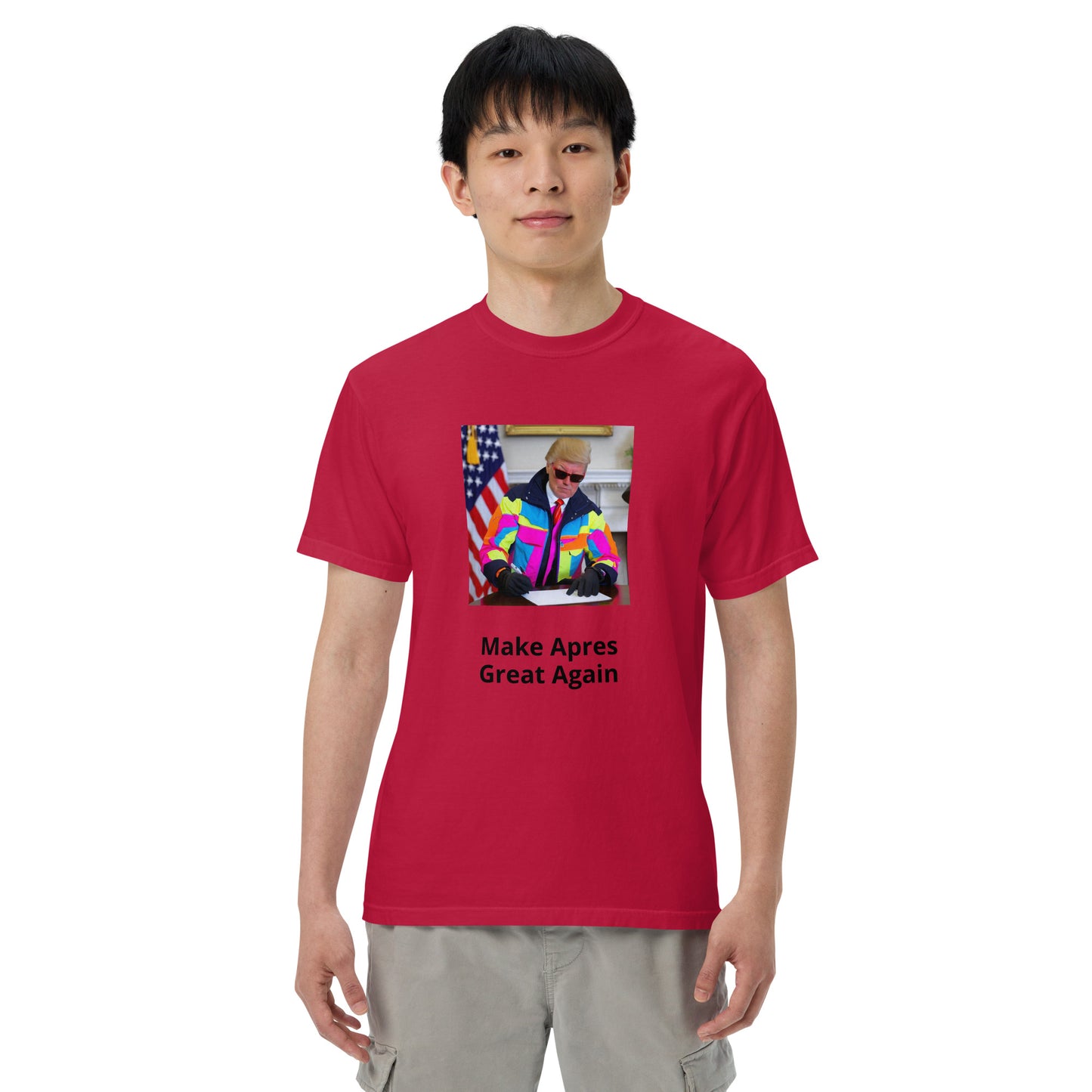 Make Apres Great Again Men’s garment-dyed heavyweight t-shirt