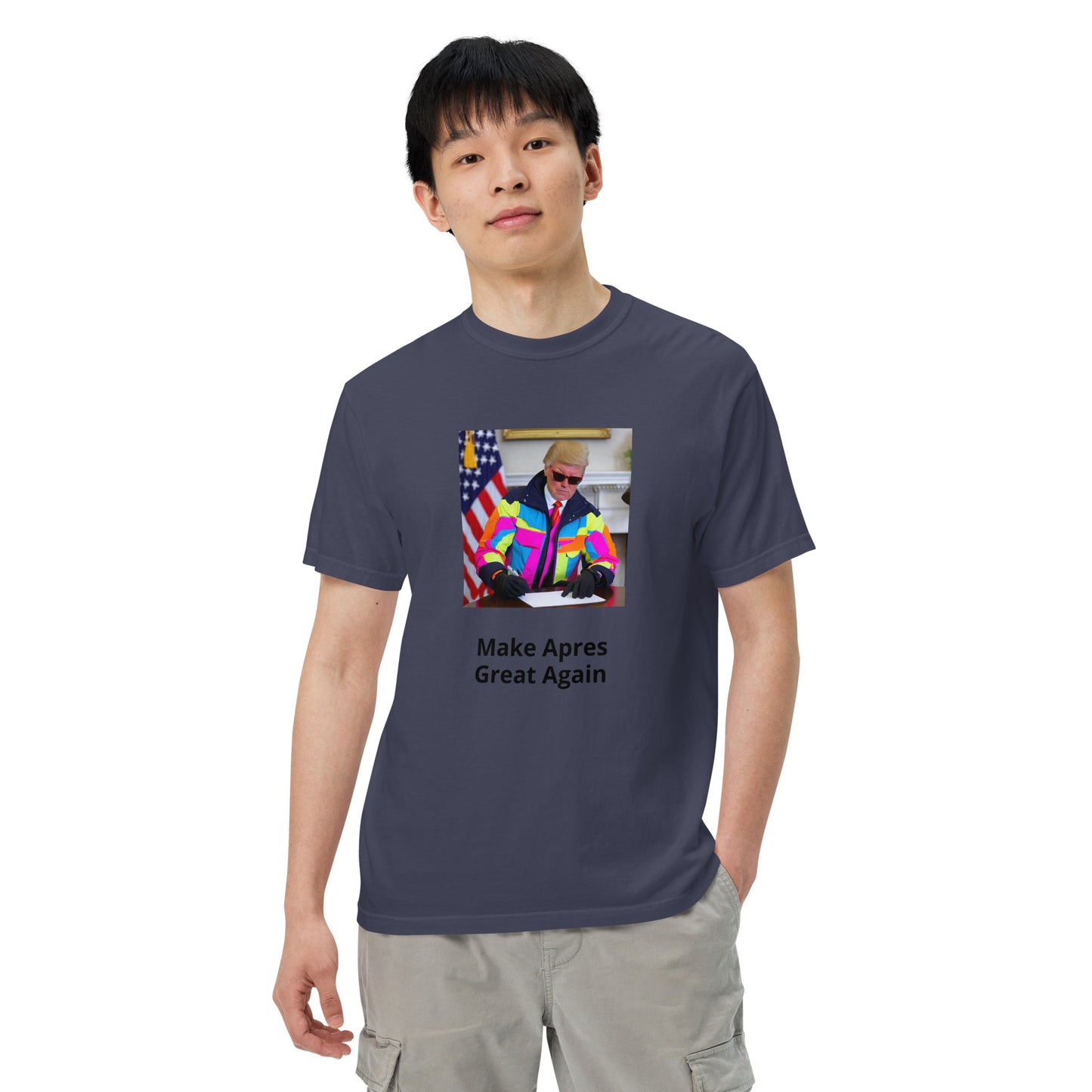 Make Apres Great Again Men’s garment-dyed heavyweight t-shirt