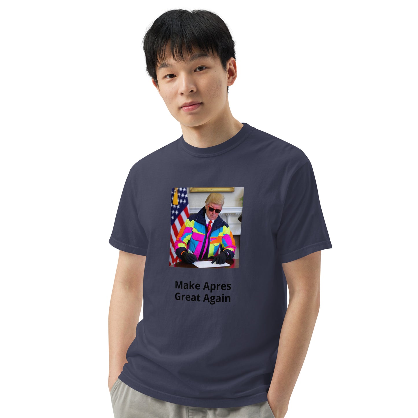 Make Apres Great Again Men’s garment-dyed heavyweight t-shirt