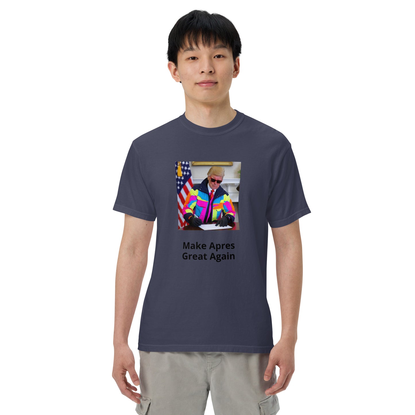 Make Apres Great Again Men’s garment-dyed heavyweight t-shirt