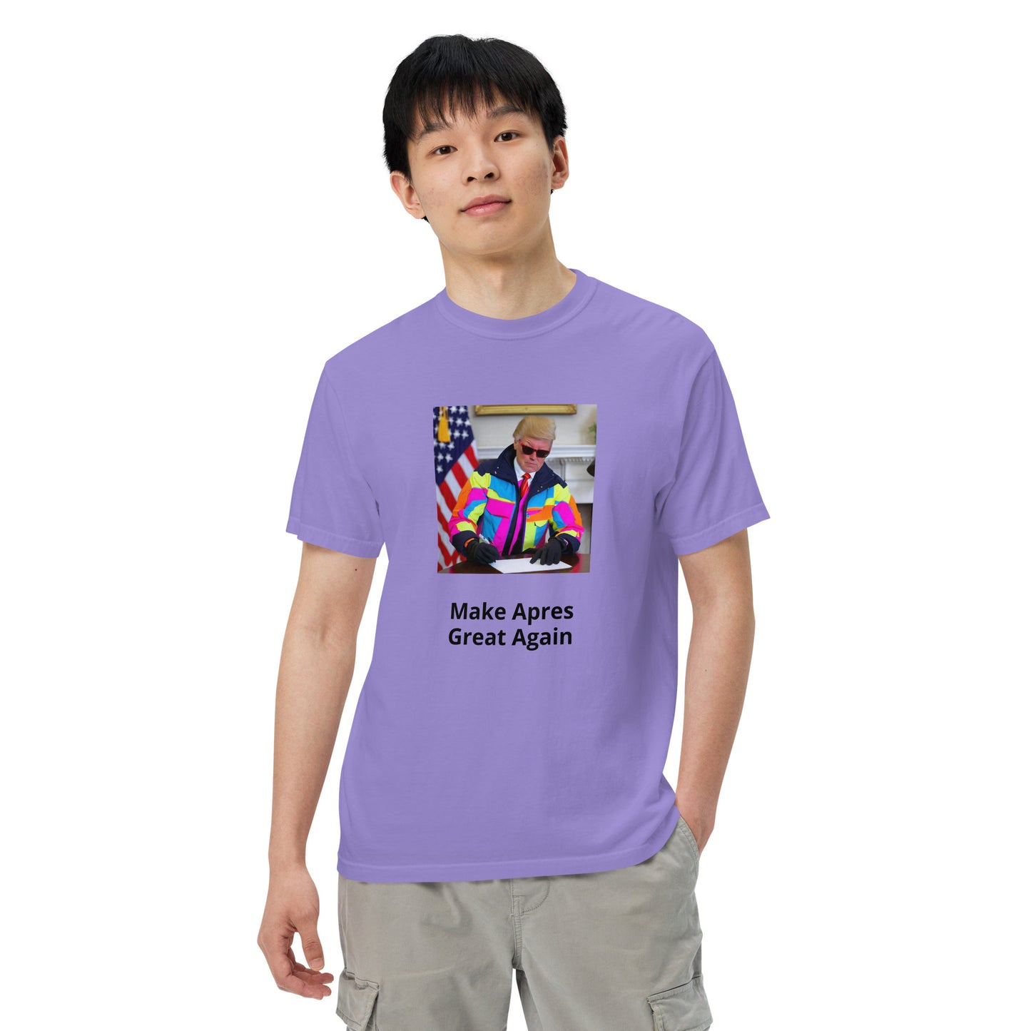 Make Apres Great Again Men’s garment-dyed heavyweight t-shirt