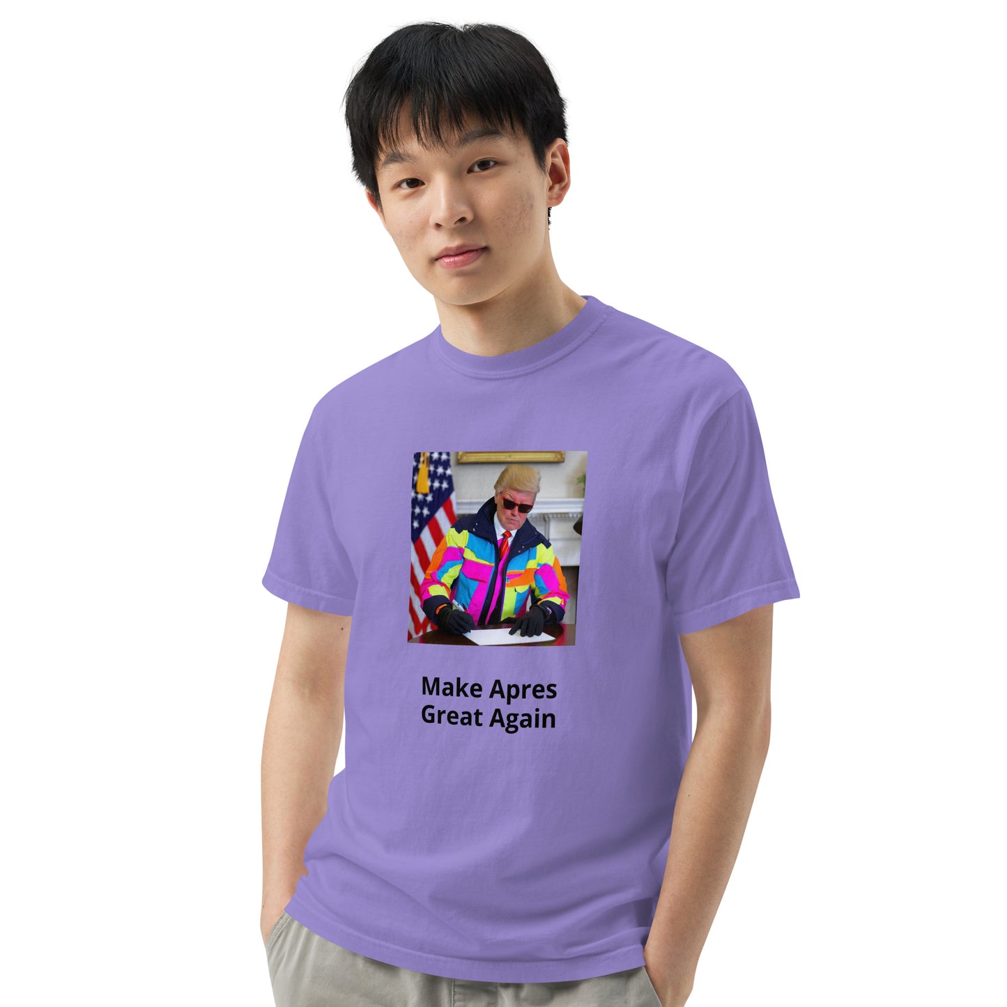 Make Apres Great Again Men’s garment-dyed heavyweight t-shirt