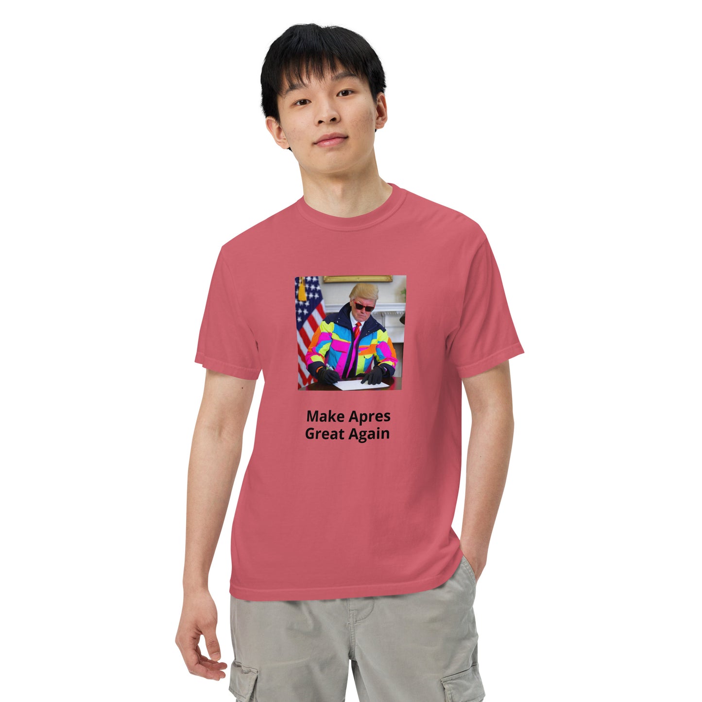 Make Apres Great Again Men’s garment-dyed heavyweight t-shirt