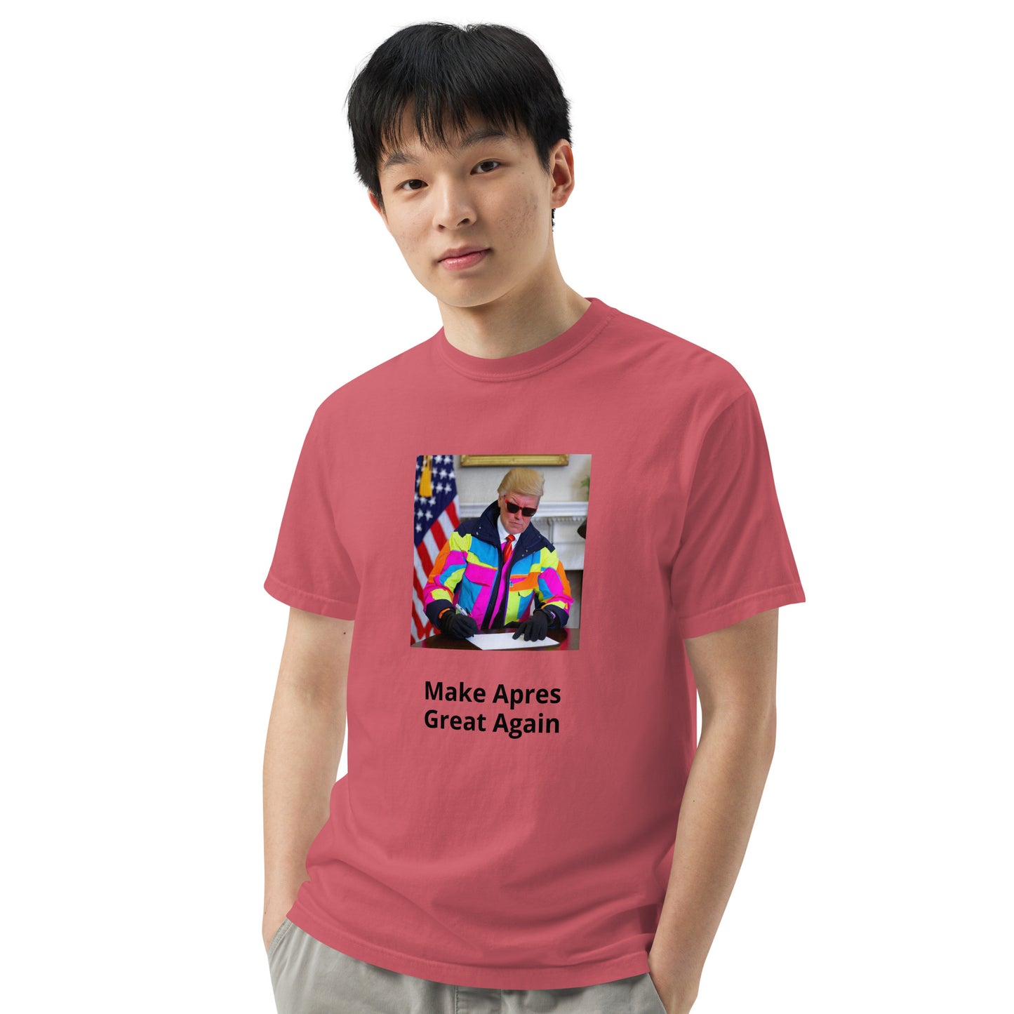 Make Apres Great Again Men’s garment-dyed heavyweight t-shirt