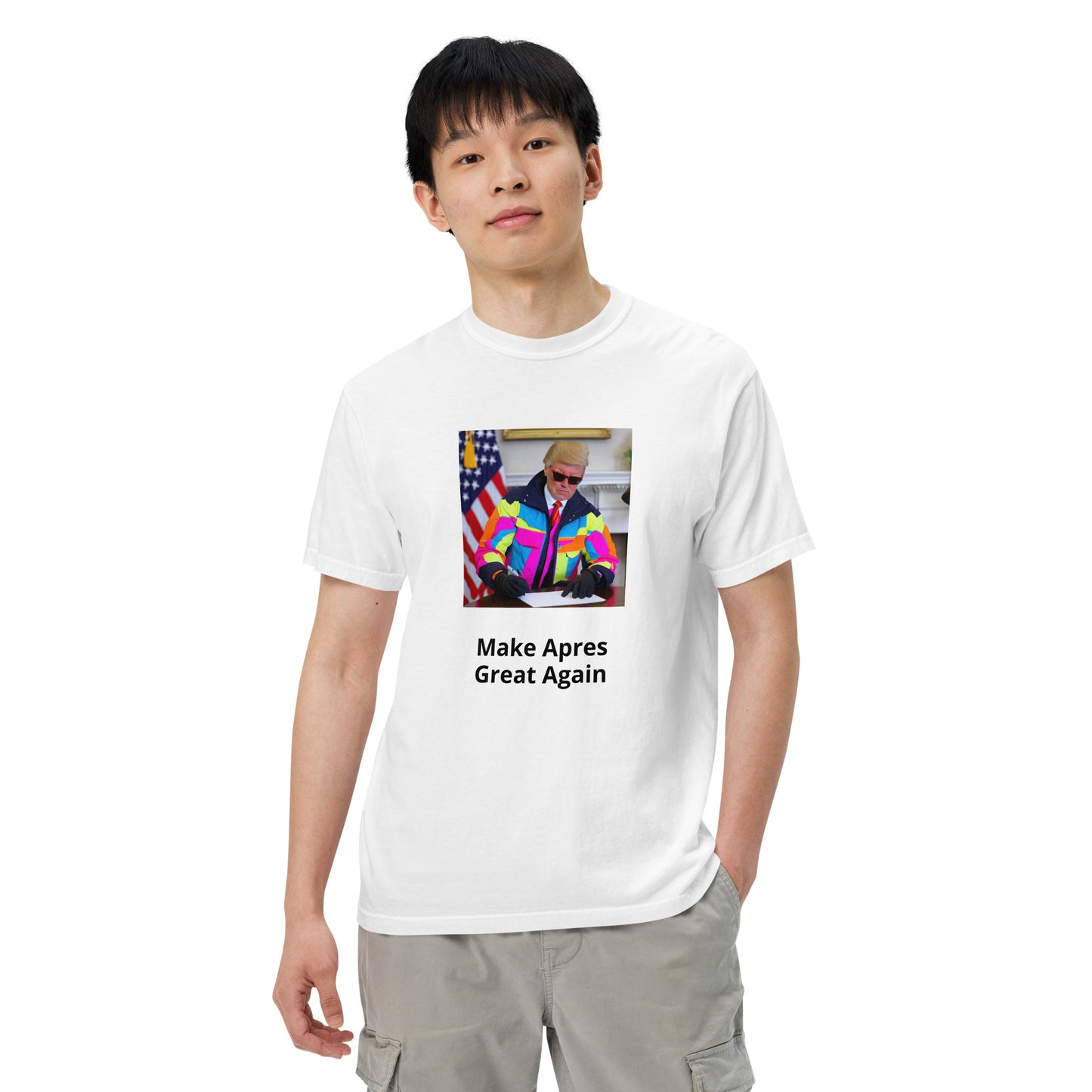 Make Apres Great Again Men’s garment-dyed heavyweight t-shirt