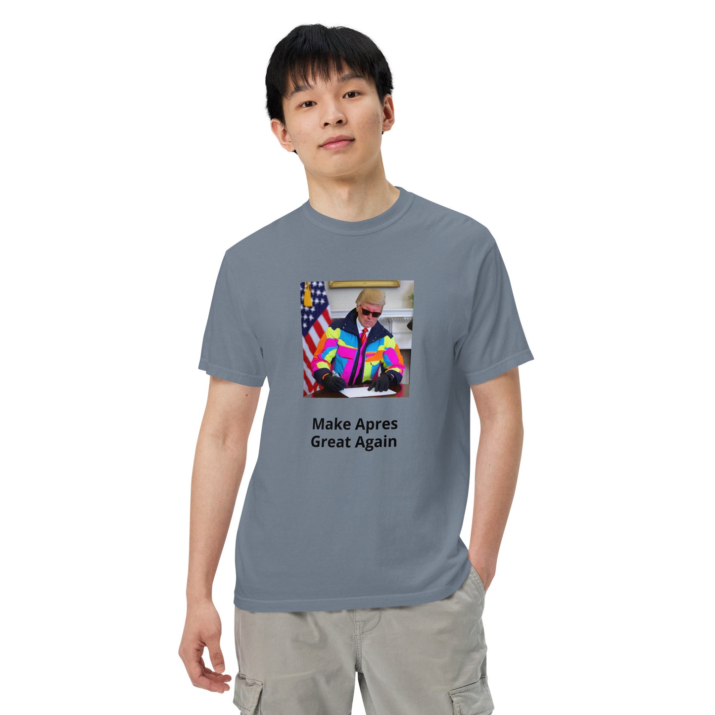 Make Apres Great Again Men’s garment-dyed heavyweight t-shirt
