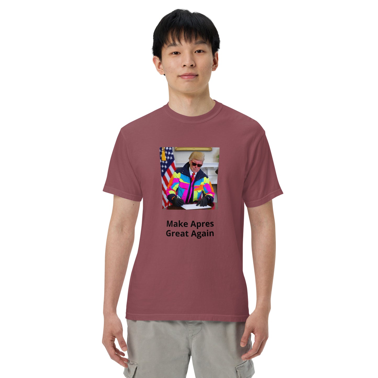 Make Apres Great Again Men’s garment-dyed heavyweight t-shirt