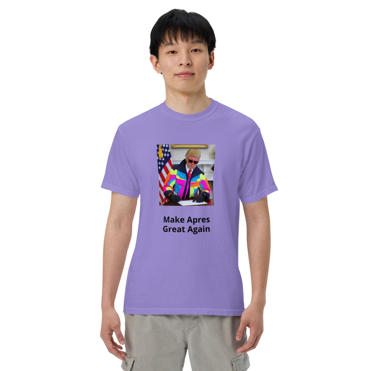 Make Apres Great Again Men’s garment-dyed heavyweight t-shirt