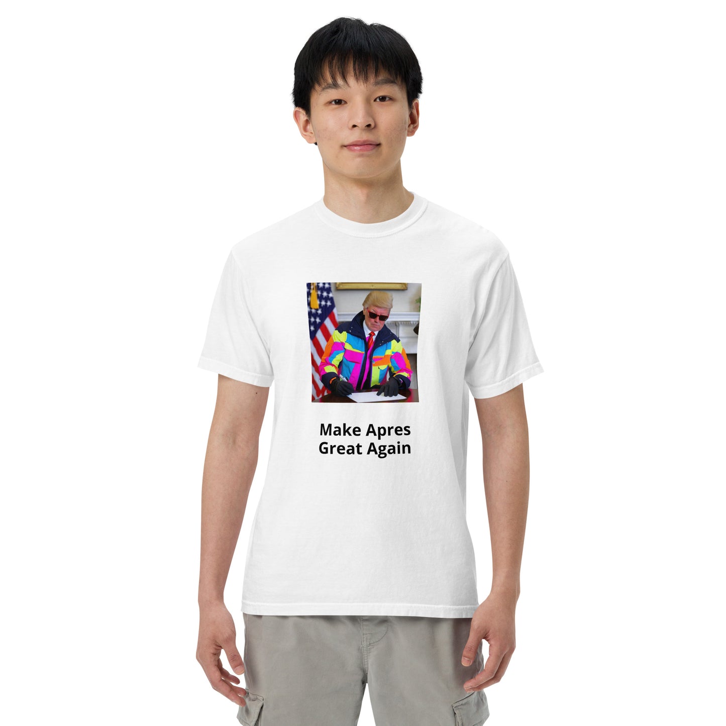 Make Apres Great Again Men’s garment-dyed heavyweight t-shirt